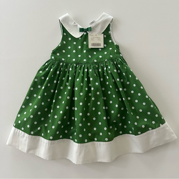 Janie and Jack Other - Janie and Jack 12-18 Months Green Polka Dot Dress NWT Spring Summer Easter